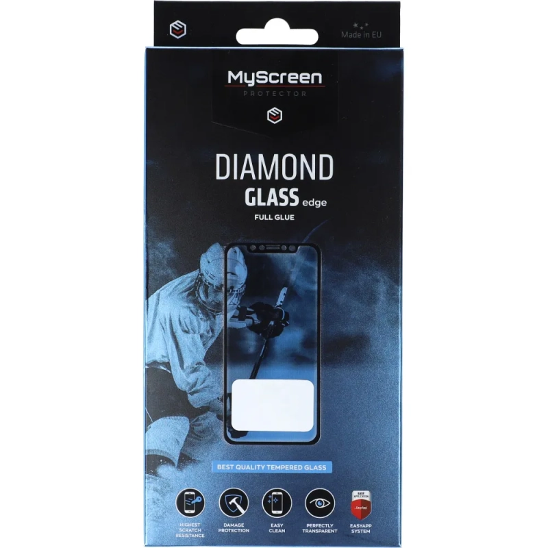 Szkło hartowane MyScreen Diamond Glass z czarną ramką do iPhone 14