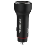 Ładowarka samochodowa Dual USB Somostel SMS-A89 + kabel USB-C czarna
