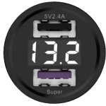 Ładowarka samochodowa Dual USB Somostel SMS-A89 + kabel USB-C czarna