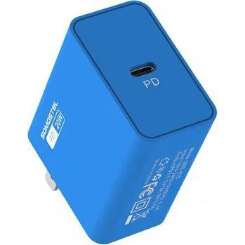 Ładowarka sieciowa do telefonu 20W Power Delivery Somostel niebieska + kabel USB-C