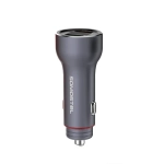 Ładowarka samochodowa do telefonu 2x USB 5A Somostel niebieska + kabel USB-C
