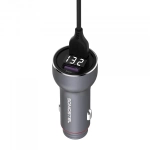 Ładowarka samochodowa do telefonu 2x USB 5A Somostel niebieska + kabel USB-C