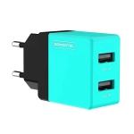 Ładowarka sieciowa do telefonu DUAL USB 2A Somostel miętowa + kabel micro USB 3