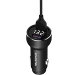 Ładowarka samochodowa do telefonu 2x USB Quick Charge 3.0 5A Somostel czarna + kabel USB-C
