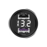 Ładowarka samochodowa do telefonu 2x USB Quick Charge 3.0 5A Somostel czarna + kabel USB-C