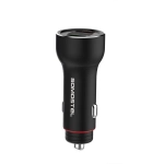 Ładowarka samochodowa do telefonu 2x USB Quick Charge 3.0 5A Somostel czarna + kabel USB-C