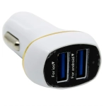 Ładowarka samochodowa 2x USB 4Mobee 3.1A biała