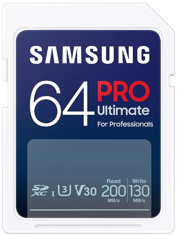 Karta pamięci Samsung SDXC PRO Ultimate 2023 64 GB V30 U3 UHS-I (200 MB/s)