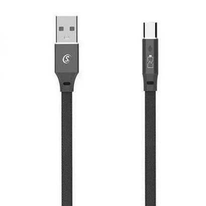 Kabel USB-A - USB-C Somostel 1m LED SMS-BW04 czarny