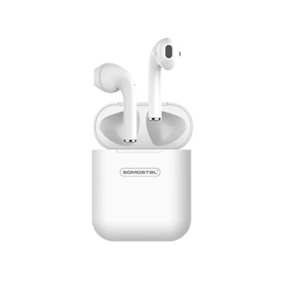 Słuchawki Bluetooth Somostel Earbuds I330 TWS białe z ładowaniem indukcyjnym