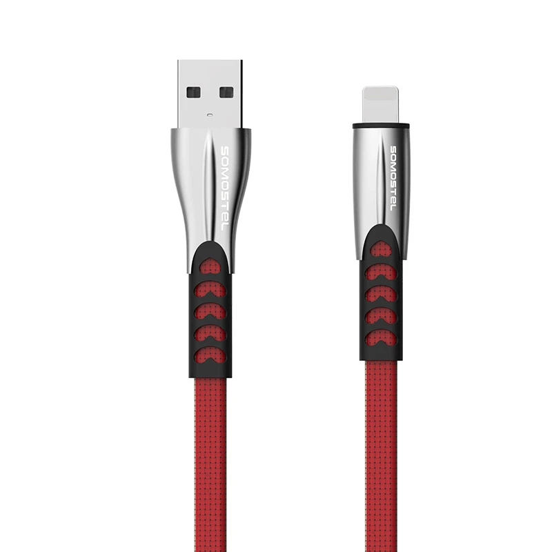 Kabel USB - Lightning 2.4 A 1m Somostel SMS-BW02 czerwony