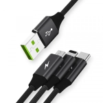 Kabel USB 3w1 1,2 m POWERLINE Somostel SMS-BW03 czarny