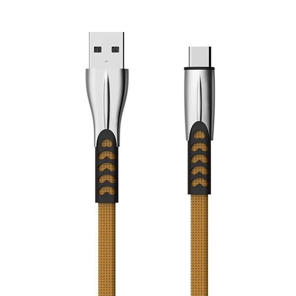 Kabel USB-A - USB-C 2.4 A Somostel 1m POWERLINE SMS-BW02 złoty