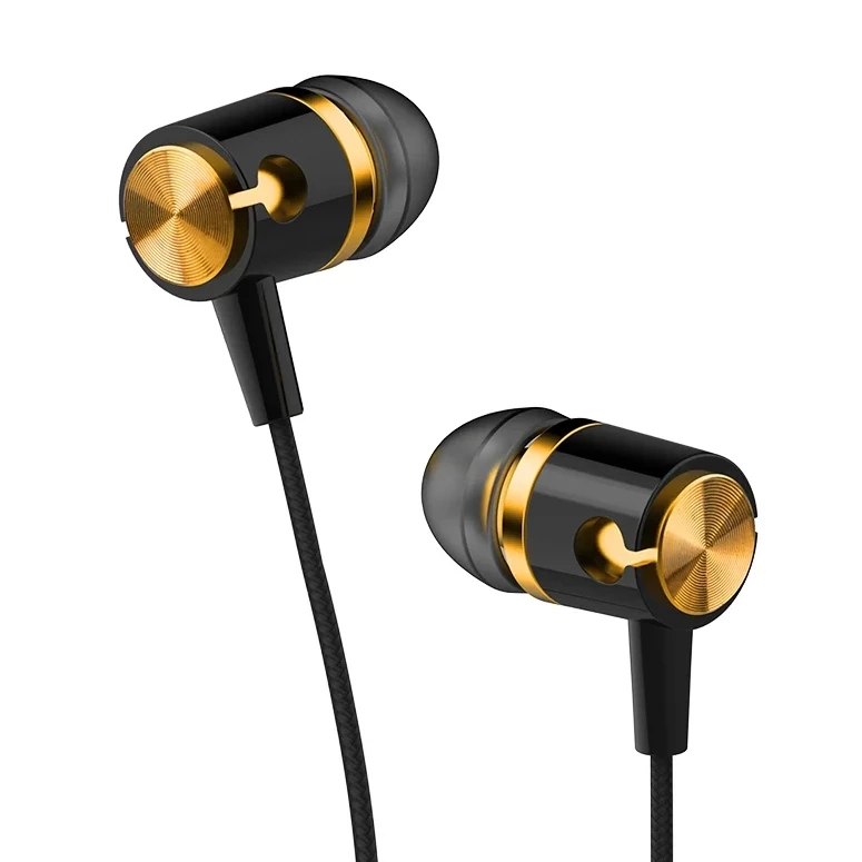 Słuchawki douszne Somostel SMS-CS08 Jack 3,5mm Extra Bass złote