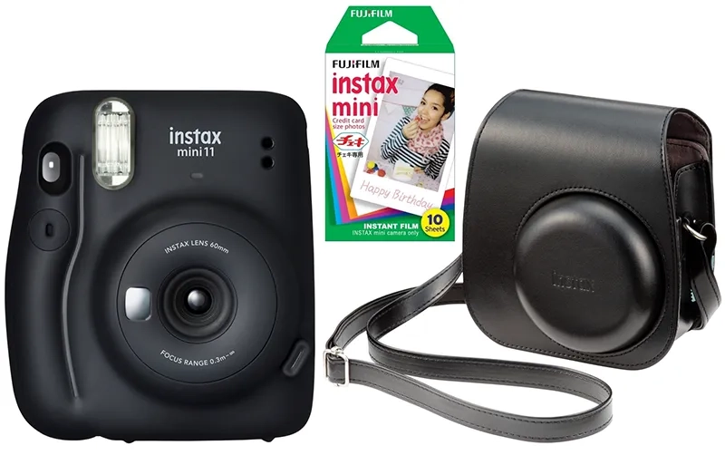 Aparat FujiFilm Instax mini 11 Charcoal Gray + 10 wkładów + Case