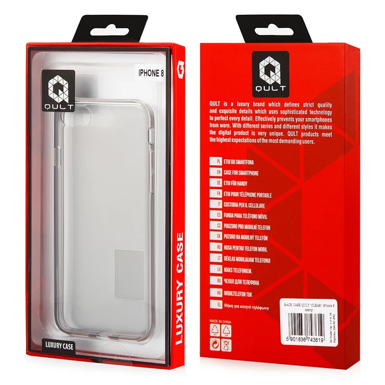 Przezroczysty pokrowiec Qult iPhone 8 Plus dymiony