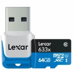 Karta pamięci Lexar 64GB SDXC 633X C10 MICRO + adapter