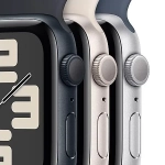 Apple Watch SE (2023) GPS 44mm koperta aluminiowa Silver + pasek Storm Blue Sport Band M/L