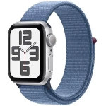 Apple Watch SE 2 (2023) GPS 40mm koperta aluminiowa Silver + pasek Winter Blue Sport Loop