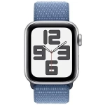 Apple Watch SE 2 (2023) GPS 40mm koperta aluminiowa Silver + pasek Winter Blue Sport Loop