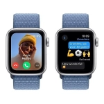 Apple Watch SE 2 (2023) GPS 44mm koperta aluminiowa Silver + pasek Winter Blue Sport Loop