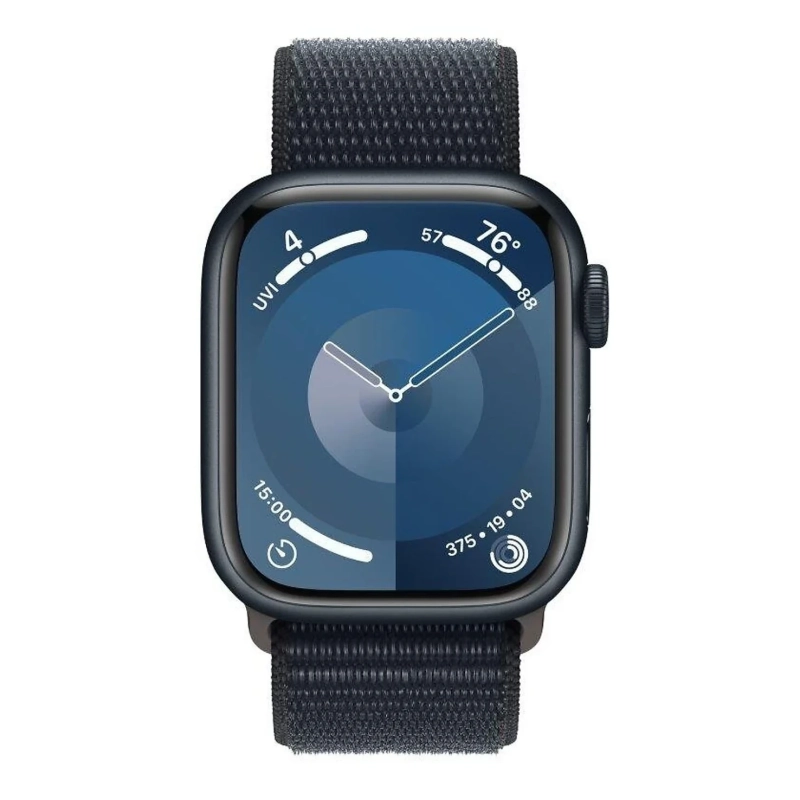 Apple Watch Series 9 GPS z kopertą 45 mm z aluminium w kolorze północy z opaską sportową w kolorze północy