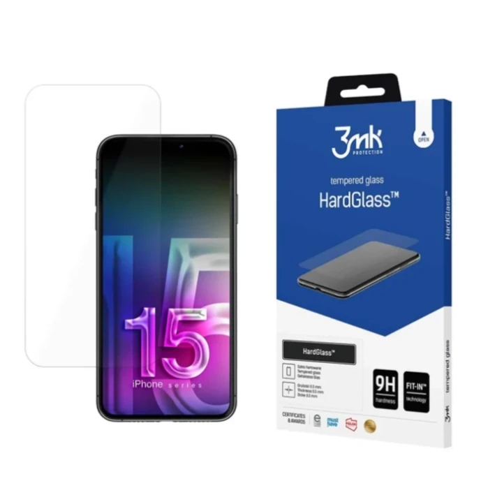 Szkło hartowane na iPhone 15 3mk HardGlass