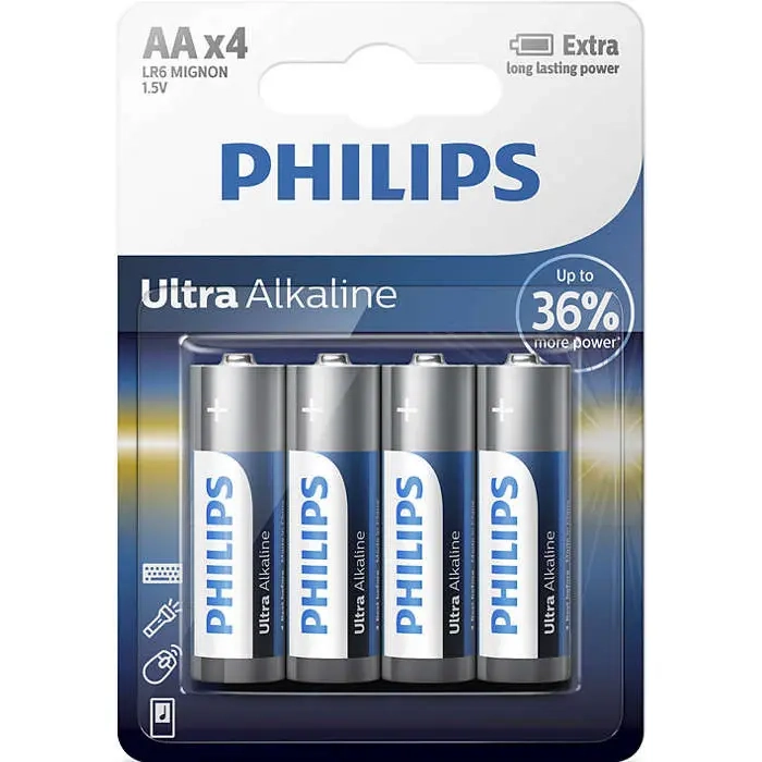 Baterie Philips LR6 AA Ultra Alkaline,4 szt. Blister