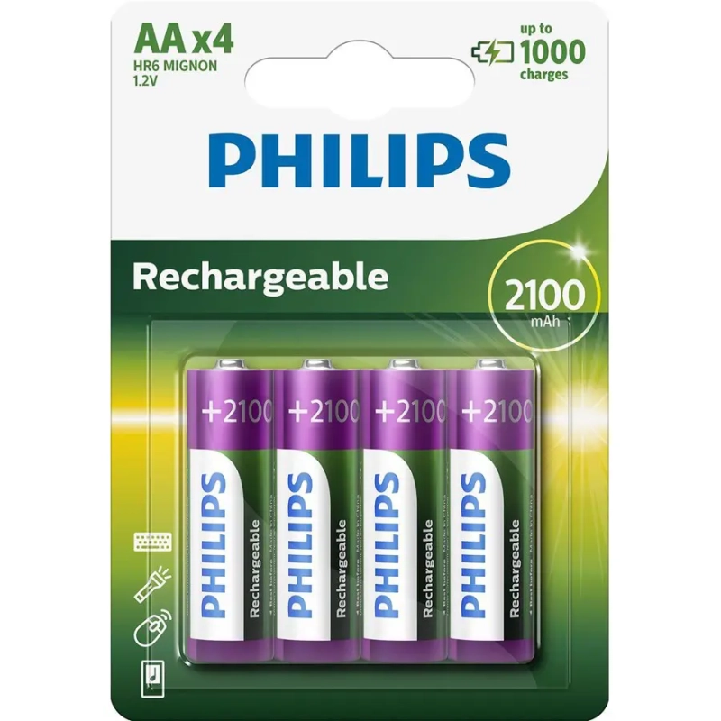 Akumulator Philips AA LR06 2100 mAh Blister.4szt