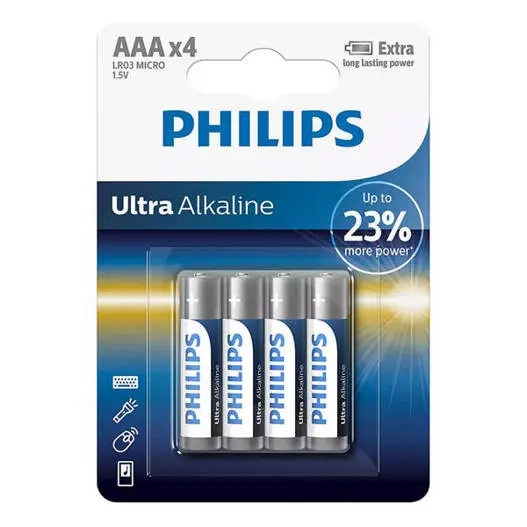 Baterie Philips LR03/AAA Ultra Alkaline 4 szt. Blister