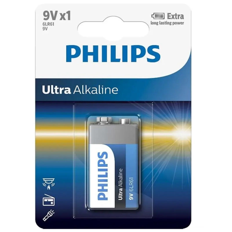 Bateria Philips 6LR61 9V Ultra Alkaline