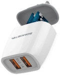 Ładowarka sieciowa Somostel SMS-A38 2.1A Dual-USB + kabel Micro biała