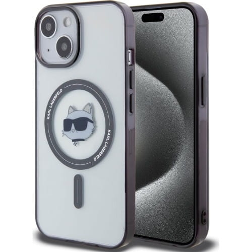 Etui Karl Lagerfeld HardCase IML Choupette MagSafe do iPhone 15 przezroczyste