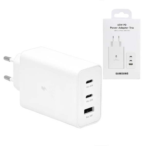 Ładowarka sieciowa Samsung PD 2x USB-C, 1x USB-A Biała Box