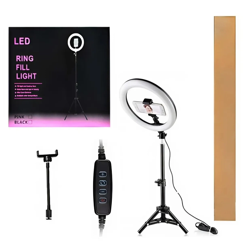 Exobox Lampa Pierścieniowa 26 cm plus statyw 220 cm