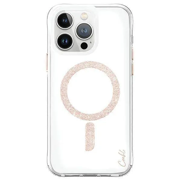 Etui do iPhone 15 Pro Max UNIQ Coehl Glace Magnetic Charging różowe złoto