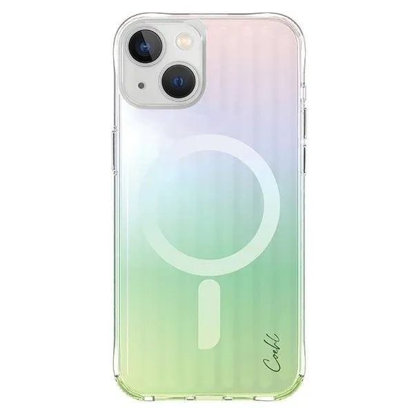 Etui na iPhone 15 UNIQ Coehl Linear Magnetic Charging opal