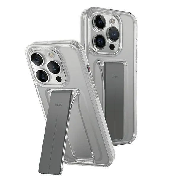 Etui do iPhone 15 Pro Max UNIQ Heldro Mount z podstawką przezroczyste