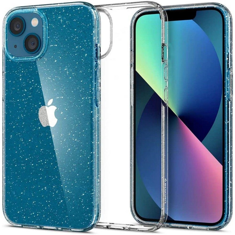 Etui Spigen Liquid Crystal Glitter do iPhone 13 przezroczyste