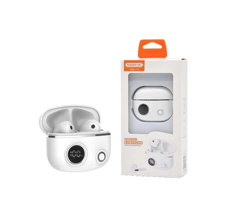 Słuchawki Bluetooth Somostel douszne TWS BT 5.0 stero biały 1