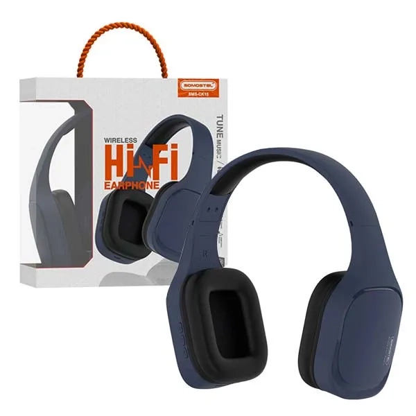 Słuchawki Bluetooth Somostel nauszne CK 15 BT 5.0 Niebieski 1