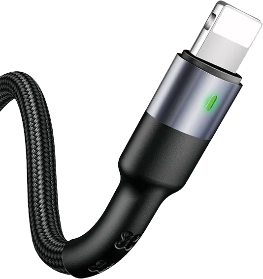 Kabel USB-A - Lightning 1 m 3 A czarny