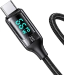 Kabel USB-A - USB-C 1,2 m 6 A LED Fast Charging czarny