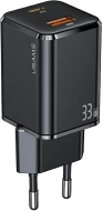 Ładowarka sieciowa USB-A/USB-C 33 W  PD3.0 +QC 3.0 Fast Charging USAMS czarna