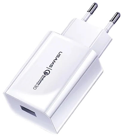 Ładowarka sieciowa USB-A 18W QC3.0 USAMS biała