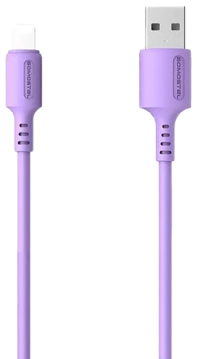 Kabel USB-A - Lightning 3 A Quick Charger Somostel fioletowy