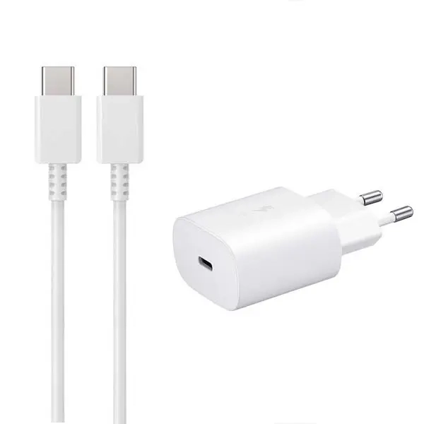 Ładowarka sieciowa Samsung Power Delivery 25 W + kabel USB-C biała