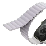 Pasek UNIQ Revix do Apple Watch Series 4/5/6/7/8/SE/SE2 38/40/41mm Reversible Magnetic lilak-biały