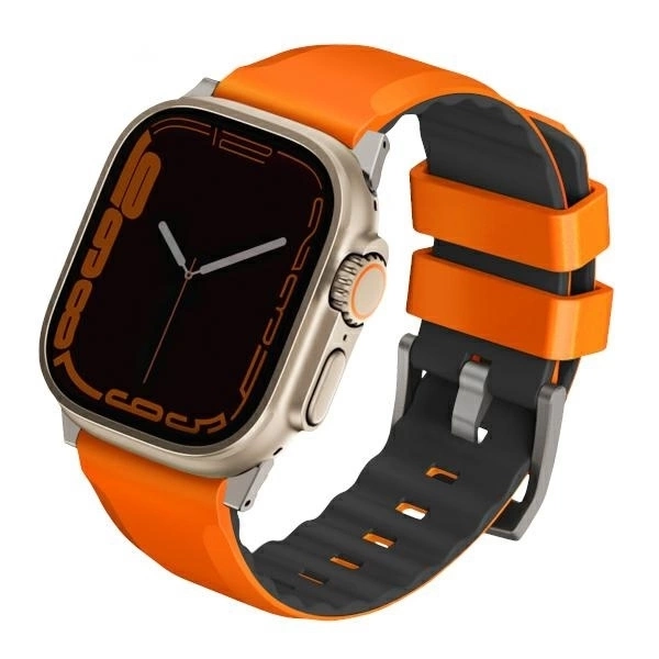 Pasek UNIQ Linus do Apple Watch 42/44/45/49mm Airosoft Silicone pomarańczowy