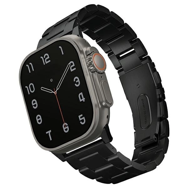 Pasek UNIQ Osta do Apple Watch Series 4/5/6/7/SE/8/9/Ultra 44/45/49mm Stainless Steel czarny